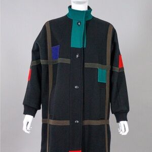 Color Blocked Vintage Herman Kay Coat - Piet Mondrian
